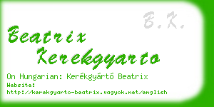 beatrix kerekgyarto business card