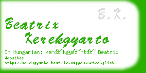 beatrix kerekgyarto business card